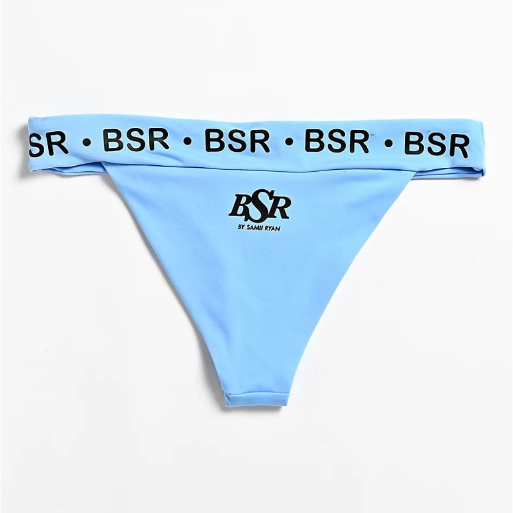 BSR By Samii Ryan Cheeky Coverage Break The Rules Bikini Bottoms Blue